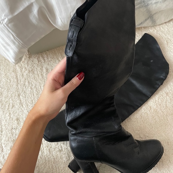 VINTAGE BLACK VERO MODA HEELED BOOTS - 37 - Picture 2 of 4